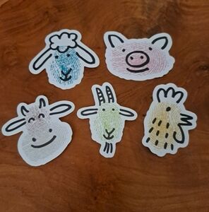 Cute Animal Fingerprint Stickers
